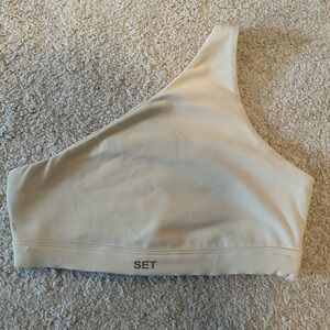 Cream one shoulder sportsbra - set active - luxform - small